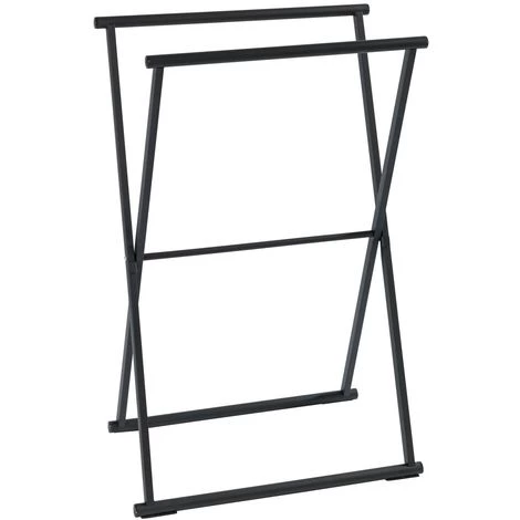 WENKO Porte-serviettes Pliable Indus Lava - L. 53 X H. 80 Cm - 53 X 35 X 80 - Noir 4 WENKO Porte-serviettes Pliable Indus Lava - L. 53 X H. 80 Cm - 53 X 35 X 80 - Noir – Image 2