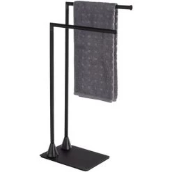 WENKO Porte-serviette Indus Hella - L. 43 X H. 78 Cm - 43 X 20 X 78 - Noir