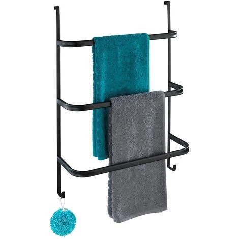 WENKO Porte-serviettes De Porte Design Irpinia - L. 54 X H. 77 Cm - 54 X 21 X 77 - Noir 3 WENKO Porte-serviettes De Porte Design Irpinia - L. 54 X H. 77 Cm - 54 X 21 X 77 - Noir