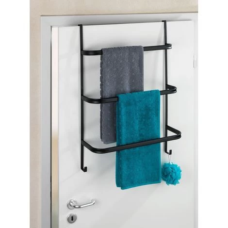 WENKO Porte-serviettes De Porte Design Irpinia - L. 54 X H. 77 Cm - 54 X 21 X 77 - Noir 6 WENKO Porte-serviettes De Porte Design Irpinia - L. 54 X H. 77 Cm - 54 X 21 X 77 - Noir – Image 4
