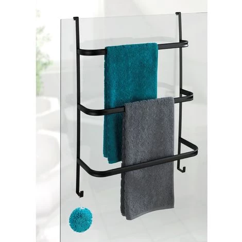 WENKO Porte-serviettes De Porte Design Irpinia - L. 54 X H. 77 Cm - 54 X 21 X 77 - Noir 7 WENKO Porte-serviettes De Porte Design Irpinia - L. 54 X H. 77 Cm - 54 X 21 X 77 - Noir – Image 5