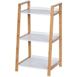 WENKO Etagère De Salle De Bain En Bambou Finja - L. 43 X H. 76 Cm - 43 X 36 X 76 - Blanc 8 WENKO Etagère De Salle De Bain En Bambou Finja - L. 43 X H. 76 Cm - 43 X 36 X 76 - Blanc -WENKO Soldes 14866135 2