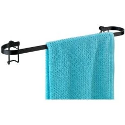 WENKO Porte-serviettes Mural Indus Classic - L. 45 Cm - 45 X 10 X 7 - Noir