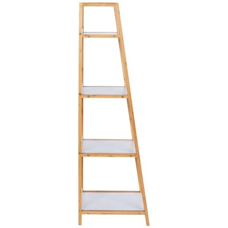 WENKO Etagère De Salle De Bain En Bambou Finja - L. 43 X H. 112 Cm - 43 X 36 X 112 - Blanc 5 WENKO Etagère De Salle De Bain En Bambou Finja - L. 43 X H. 112 Cm - 43 X 36 X 112 - Blanc – Image 3