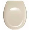 WENKO Abattant WC Bergamo Beige, Abattant WC Avec Fixation Réglable En Acier Inox, Duroplast Antibactérien, 35 X 44.4 Cm, Beige -WENKO Soldes 15852732 1