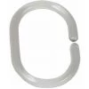 WENKO Anneaux Pour Rideau De Douche, Lot De 12 Anneaux De Douche Pour Suspendre Le Rideau De Douche à La Barre De Douche, Petit Format, Design Ovale, Plastique, 3x4,5 Cm, Transparent