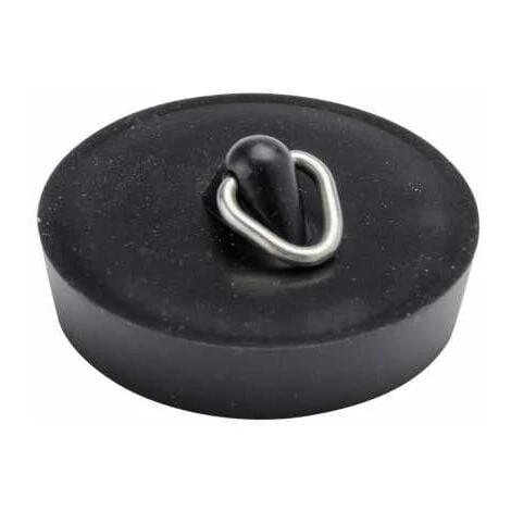 WENKO Bouchon D'évier Cuisine, Bouchon Pour Lavabo Et Baignoire Avec Crochet, Retient Efficacement L'eau, Plastique, ø 45,5 Mm, Noir 3 WENKO Bouchon D'évier Cuisine, Bouchon Pour Lavabo Et Baignoire Avec Crochet, Retient Efficacement L'eau, Plastique, ø 45,5 Mm, Noir