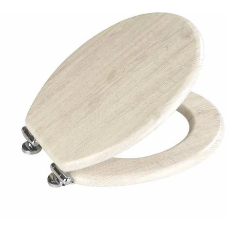 WENKO Abattant WC Avec Frein De Chute, Abattant WC Original Chêne Gris Avec Fixation Inox, MDF, 35.5x42 Cm, Gris 4 WENKO Abattant WC Avec Frein De Chute, Abattant WC Original Chêne Gris Avec Fixation Inox, MDF, 35.5x42 Cm, Gris – Image 2