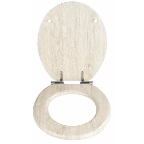 WENKO Abattant WC Avec Frein De Chute, Abattant WC Original Chêne Gris Avec Fixation Inox, MDF, 35.5x42 Cm, Gris 5 WENKO Abattant WC Avec Frein De Chute, Abattant WC Original Chêne Gris Avec Fixation Inox, MDF, 35.5x42 Cm, Gris – Image 3