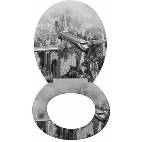 WENKO Abattant WC Avec Frein De Chute, Abattant WC Original, "Old Time", Fixation Inox, Duroplast Antibactérien, 38 X 45 Cm, Multicolore 4 WENKO Abattant WC Avec Frein De Chute, Abattant WC Original, "Old Time", Fixation Inox, Duroplast Antibactérien, 38 X 45 Cm, Multicolore – Image 2