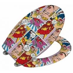 WENKO Abattant WC Original "Pop Art", Abattant WC Avec Frein De Chute Et Fixation Inox, Duroplast Antibactérien, 38 X 45 Cm, Multicolore 9 WENKO Abattant WC Original "Pop Art", Abattant WC Avec Frein De Chute Et Fixation Inox, Duroplast Antibactérien, 38 X 45 Cm, Multicolore -WENKO Soldes 15852784 3