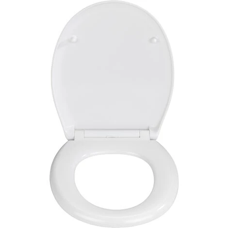 WENKO Abattant WC Avec Frein De Chute Rieti, Abattant WC Clipsable Avec Fixation Inox, Capacité De Charge Jusqu'à 300 Kg, Duroplast Antidérapant, 37 X 44.5 Cm, Blanc 7 WENKO Abattant WC Avec Frein De Chute Rieti, Abattant WC Clipsable Avec Fixation Inox, Capacité De Charge Jusqu'à 300 Kg, Duroplast Antidérapant, 37 X 44.5 Cm, Blanc – Image 5