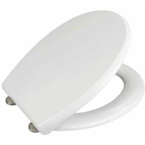 WENKO Abattant WC Avec Frein De Chute Furlo, Abattant WC Clipsable Avec Fixation Inox, Duroplast Anitbactérien, 35 X 43.5 Cm, Blanc 5 WENKO Abattant WC Avec Frein De Chute Furlo, Abattant WC Clipsable Avec Fixation Inox, Duroplast Anitbactérien, 35 X 43.5 Cm, Blanc – Image 3