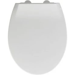 WENKO Abattant WC Avec Réducteur Intégré Syros, Abattant WC Avec Reducteur Wc Enfant, Frein De Chute, Duroplast Antibactérien, 37x44 Cm, Blanc