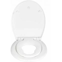 WENKO Abattant WC Familial Delos, Abattant WC Avec Réducteur Intégré, Frein De Chute, Fixation Inox, Duroplast Antibactérien, 37,5x44,5 Cm, Blanc 8 WENKO Abattant WC Familial Delos, Abattant WC Avec Réducteur Intégré, Frein De Chute, Fixation Inox, Duroplast Antibactérien, 37,5x44,5 Cm, Blanc -WENKO Soldes 15852797 2