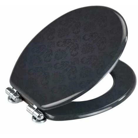 WENKO Abattant WC Avec Frein De Chute, Abattant WC Original Bellevue Avec Motif 3D, Fixation Inox, MDF, 38x45 Cm, Multicolore 5 WENKO Abattant WC Avec Frein De Chute, Abattant WC Original Bellevue Avec Motif 3D, Fixation Inox, MDF, 38x45 Cm, Multicolore – Image 3