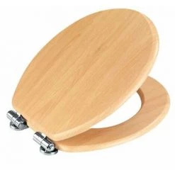 WENKO Abattant WC Avec Frein De Chute, Abattant WC Effet Bois, Fixation Inox, MDF, 35,5x42,5 Cm, Marron -WENKO Soldes 15852807 3