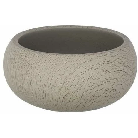 WENKO Boite De Rangement Salle De Bain Joy, Boite à Coton Et Accessoire De Maquillage, Ciment, Ø 14x6,5 Cm, Taupe 3 WENKO Boite De Rangement Salle De Bain Joy, Boite à Coton Et Accessoire De Maquillage, Ciment, Ø 14x6,5 Cm, Taupe