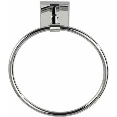 WENKO Porte Serviette Salle De Bain Mural, Anneau Porte-serviettes Laceno, Power-Loc® Fixation Sans Perçage, Acier Inox, 18,5x21x7,5 Cm, Chromé 4 WENKO Porte Serviette Salle De Bain Mural, Anneau Porte-serviettes Laceno, Power-Loc® Fixation Sans Perçage, Acier Inox, 18,5x21x7,5 Cm, Chromé – Image 2