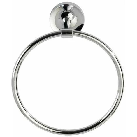 WENKO Porte Serviette Salle De Bain Mural, Anneau Porte-serviettes Arcole, Power-Loc® Fixation Sans Perçage, Acier Inox, 18,5x21x7,5 Cm, Chromé 4 WENKO Porte Serviette Salle De Bain Mural, Anneau Porte-serviettes Arcole, Power-Loc® Fixation Sans Perçage, Acier Inox, 18,5x21x7,5 Cm, Chromé – Image 2