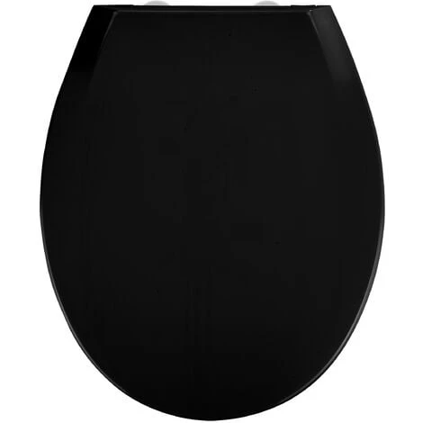 WENKO Abattant WC Avec Frein De Chute Premium Kos, Abattant WC Clipsable Avec Fixation Inox, Thermoplastique, 37x44 Cm, Noir 3 WENKO Abattant WC Avec Frein De Chute Premium Kos, Abattant WC Clipsable Avec Fixation Inox, Thermoplastique, 37x44 Cm, Noir