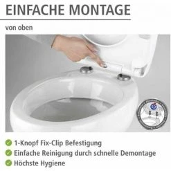 WENKO Abattant WC Avec Frein De Chute Beach, Abattant WC Original, Fixation Acier Inox Clipsable, Thermoplast, 36,5x45 Cm, Multicolore 10 WENKO Abattant WC Avec Frein De Chute Beach, Abattant WC Original, Fixation Acier Inox Clipsable, Thermoplast, 36,5x45 Cm, Multicolore -WENKO Soldes 15852860 4