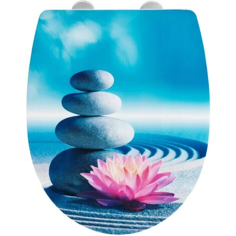 WENKO Abattant WC Avec Frein De Chute Spirit, Abattant WC Original, Fixation Acier Inox Clipsable, Thermoplast, 36,5x45 Cm, Multicolore 3 WENKO Abattant WC Avec Frein De Chute Spirit, Abattant WC Original, Fixation Acier Inox Clipsable, Thermoplast, 36,5x45 Cm, Multicolore