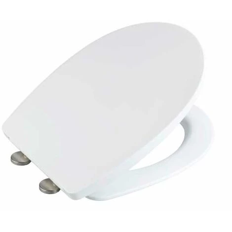 WENKO Abattant WC Avec Frein De Chute Premium Tilos, Abattant WC Fixation Acier Inox Clipsable, Thermoplast, 36,5x45 Cm, Blanc 5 WENKO Abattant WC Avec Frein De Chute Premium Tilos, Abattant WC Fixation Acier Inox Clipsable, Thermoplast, 36,5x45 Cm, Blanc – Image 3