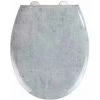 WENKO Abattant WC Original Premium Concrete, Abattant WC Avec Frein De Chute, Clipsable, Fixation Inox, Duroplast Antibactérien, 37x44,5 Cm, Gris -WENKO Soldes 15852880 1