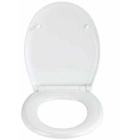 WENKO Abattant WC Original Premium Concrete, Abattant WC Avec Frein De Chute, Clipsable, Fixation Inox, Duroplast Antibactérien, 37x44,5 Cm, Gris 5 WENKO Abattant WC Original Premium Concrete, Abattant WC Avec Frein De Chute, Clipsable, Fixation Inox, Duroplast Antibactérien, 37x44,5 Cm, Gris – Image 3