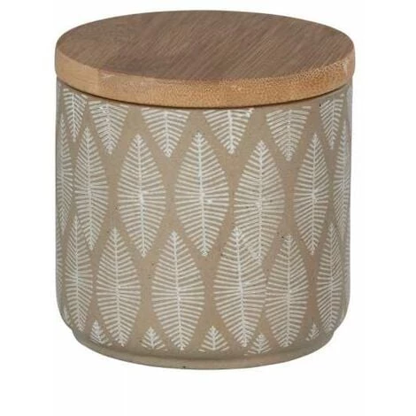WENKO Boite Rangement Salle De Bain Avec Couvercle Tupian, Boite à Coton, Céramique, Ø 10x10,5 Cm, Beige 3 WENKO Boite Rangement Salle De Bain Avec Couvercle Tupian, Boite à Coton, Céramique, Ø 10x10,5 Cm, Beige