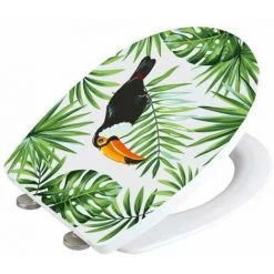 WENKO Abattant WC Avec Frein De Chute, Abattant WC Original Premium Tucan, Fixation Inox, Thermoplastique, 36,5x45 Cm, Multicolore 9 WENKO Abattant WC Avec Frein De Chute, Abattant WC Original Premium Tucan, Fixation Inox, Thermoplastique, 36,5x45 Cm, Multicolore -WENKO Soldes 15852894 3