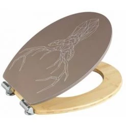 WENKO Abattant WC Original Premium Stag, Abattant WC Avec Frein De Chute, Fixation Inox, MDF, 37,5x44 Cm, Taupe 9 WENKO Abattant WC Original Premium Stag, Abattant WC Avec Frein De Chute, Fixation Inox, MDF, 37,5x44 Cm, Taupe -WENKO Soldes 15852906 3