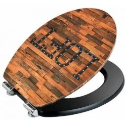 WENKO Abattant WC Original Premium Loft, Abattant WC Avec Frein De Chute, Fixation Inox, MDF, 37,5x44 Cm, Marron 9 WENKO Abattant WC Original Premium Loft, Abattant WC Avec Frein De Chute, Fixation Inox, MDF, 37,5x44 Cm, Marron -WENKO Soldes 15852910 3