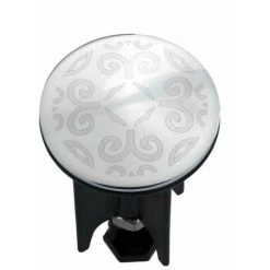 WENKO Bouchon D'évier Pluggy®, Bonde De Lavabo, Parli, Laiton Noir, Ø 3,9 X 6,5 Cm, Chromé