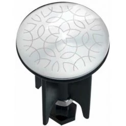 WENKO Bouchon D'évier Pluggy®, Bonde De Lavabo, Odesa, Laiton Noir, Ø 3,9 X 6,5 Cm, Chromé