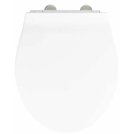 WENKO Abattant WC Avec Frein De Chute "easy Close" Orani Premium, Fixation Inox 'fix Clip', Duroplastique, Surface Antibactérienne, 38x44 Cm, Blanc 3 WENKO Abattant WC Avec Frein De Chute "easy Close" Orani Premium, Fixation Inox 'fix Clip', Duroplastique, Surface Antibactérienne, 38x44 Cm, Blanc