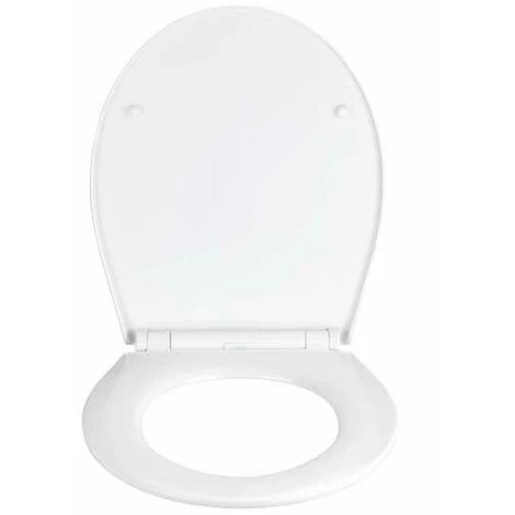 WENKO Abattant WC Avec Frein De Chute "easy Close" Orani Premium, Fixation Inox 'fix Clip', Duroplastique, Surface Antibactérienne, 38x44 Cm, Blanc 5 WENKO Abattant WC Avec Frein De Chute "easy Close" Orani Premium, Fixation Inox 'fix Clip', Duroplastique, Surface Antibactérienne, 38x44 Cm, Blanc – Image 3