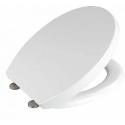 WENKO Abattant WC Avec Frein De Chute "easy Close" Bironi Premium, Fixation Inox 'fix Clip', Duroplastique, Surface Antibactérienne, 39x45,5 Cm, Blanc -WENKO Soldes 15852926 3
