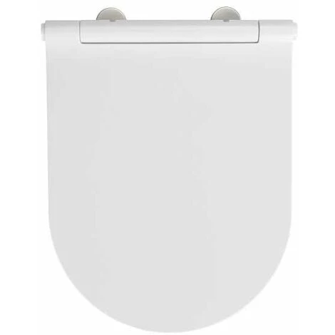 WENKO Abattant WC Avec Frein De Chute Nuoro Premium, Abattant WC Clipsable Avec Fixation Inox, Duroplast, 36,2x45,2 Cm, Blanc 3 WENKO Abattant WC Avec Frein De Chute Nuoro Premium, Abattant WC Clipsable Avec Fixation Inox, Duroplast, 36,2x45,2 Cm, Blanc