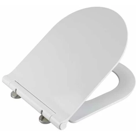 WENKO Abattant WC Avec Frein De Chute Nuoro Premium, Abattant WC Clipsable Avec Fixation Inox, Duroplast, 36,2x45,2 Cm, Blanc 5 WENKO Abattant WC Avec Frein De Chute Nuoro Premium, Abattant WC Clipsable Avec Fixation Inox, Duroplast, 36,2x45,2 Cm, Blanc – Image 3