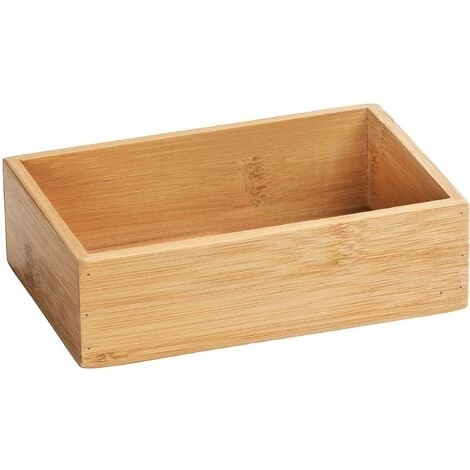 WENKO Plateau Rangement Salle De Bain Bambou Terra S, Accessoires De Rangement Salle De Bain Bambou, 15x4,5x10 Cm, Marron 3 WENKO Plateau Rangement Salle De Bain Bambou Terra S, Accessoires De Rangement Salle De Bain Bambou, 15x4,5x10 Cm, Marron