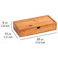 WENKO Boîte De Rangement Salle De Bain Avec Tiroir En Bambou Terra, Boite Rangement Tiroir, Bambou, 28x6x14 Cm, Marron 10 WENKO Boîte De Rangement Salle De Bain Avec Tiroir En Bambou Terra, Boite Rangement Tiroir, Bambou, 28x6x14 Cm, Marron -WENKO Soldes 15852934 4