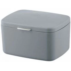 WENKO Boîte Avec Couvercle Barcelona, Panier De Rangement, Panier De Salle De Bain Avec Couvercle, Plastique Sans BPA, 19,5x11x16 Cm, Gris 8 WENKO Boîte Avec Couvercle Barcelona, Panier De Rangement, Panier De Salle De Bain Avec Couvercle, Plastique Sans BPA, 19,5x11x16 Cm, Gris -WENKO Soldes 15852949 3