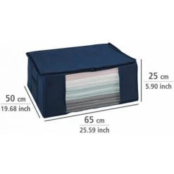 WENKO Housse De Rangement Sous Vide, Soft Box Air L, 75% D'économie De Place, Protège Les Textiles De L'humidité Et Des Mites, Polypropylène, 65x50x25 Cm, Bleu 11 WENKO Housse De Rangement Sous Vide, Soft Box Air L, 75% D'économie De Place, Protège Les Textiles De L'humidité Et Des Mites, Polypropylène, 65x50x25 Cm, Bleu -WENKO Soldes 15852977 5