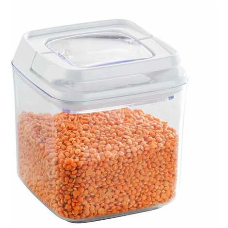 WENKO Boite De Conservation Alimentaire Sous Vide Turin, Boite De Rangement Avec Couvercle Hermétique Pour La Conservation Des Aliments En Vrac, Capacité 0,7L, Plastique, 10x11x10 Cm, Transparent 4 WENKO Boite De Conservation Alimentaire Sous Vide Turin, Boite De Rangement Avec Couvercle Hermétique Pour La Conservation Des Aliments En Vrac, Capacité 0,7L, Plastique, 10x11x10 Cm, Transparent – Image 2
