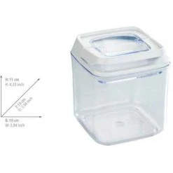 WENKO Boite De Conservation Alimentaire Sous Vide Turin, Boite De Rangement Avec Couvercle Hermétique Pour La Conservation Des Aliments En Vrac, Capacité 0,7L, Plastique, 10x11x10 Cm, Transparent 9 WENKO Boite De Conservation Alimentaire Sous Vide Turin, Boite De Rangement Avec Couvercle Hermétique Pour La Conservation Des Aliments En Vrac, Capacité 0,7L, Plastique, 10x11x10 Cm, Transparent -WENKO Soldes 15853001 4