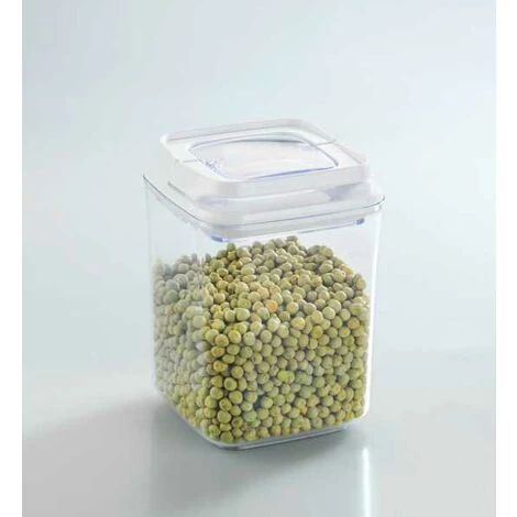 WENKO Boite De Conservation Alimentaire Sous Vide Turin, Boite De Rangement Avec Couvercle Hermétique Pour La Conservation Des Aliments En Vrac, Capacité 0,9L, Plastique, 10x14,5x10 Cm, Transparent 5 WENKO Boite De Conservation Alimentaire Sous Vide Turin, Boite De Rangement Avec Couvercle Hermétique Pour La Conservation Des Aliments En Vrac, Capacité 0,9L, Plastique, 10x14,5x10 Cm, Transparent – Image 3