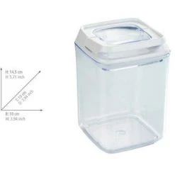 WENKO Boite De Conservation Alimentaire Sous Vide Turin, Boite De Rangement Avec Couvercle Hermétique Pour La Conservation Des Aliments En Vrac, Capacité 0,9L, Plastique, 10x14,5x10 Cm, Transparent 9 WENKO Boite De Conservation Alimentaire Sous Vide Turin, Boite De Rangement Avec Couvercle Hermétique Pour La Conservation Des Aliments En Vrac, Capacité 0,9L, Plastique, 10x14,5x10 Cm, Transparent -WENKO Soldes 15853003 4