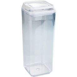 WENKO Boite De Conservation Alimentaire Sous Vide Turin, Boite De Rangement Avec Couvercle Hermétique Pour La Conservation Des Aliments En Vrac, Capacité 1,7L, Plastique, 10x25,5x10 Cm, Transparent